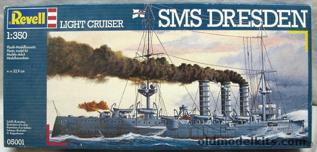 Revell 1/350 SMS Dresden Light Cruiser - WWI German East Asiatic Squadron / Coronel / Falklands, 05001 plastic model kit